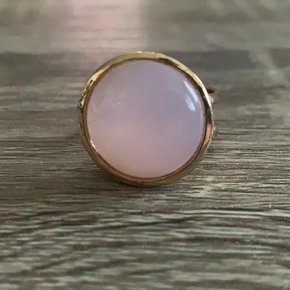 Pink Circle Gold Ring - Picture 2 of 3